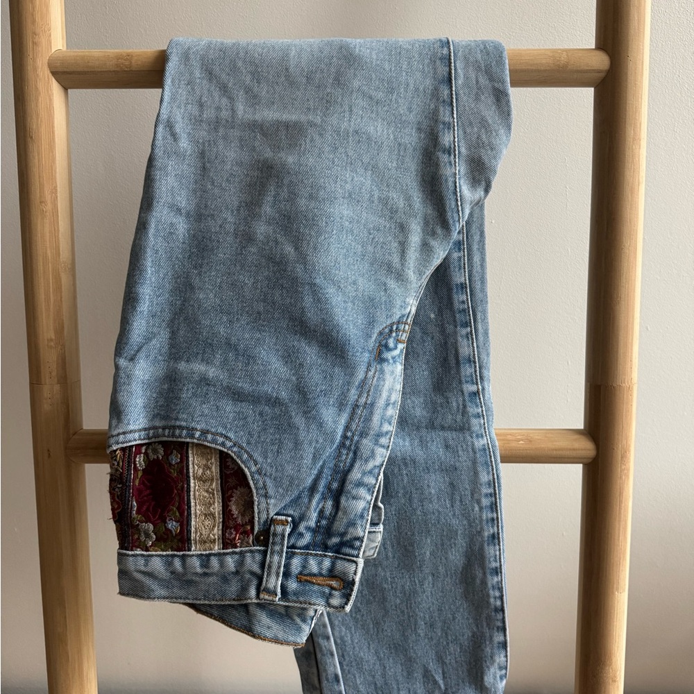 Vintage Denim with Embroidered Details